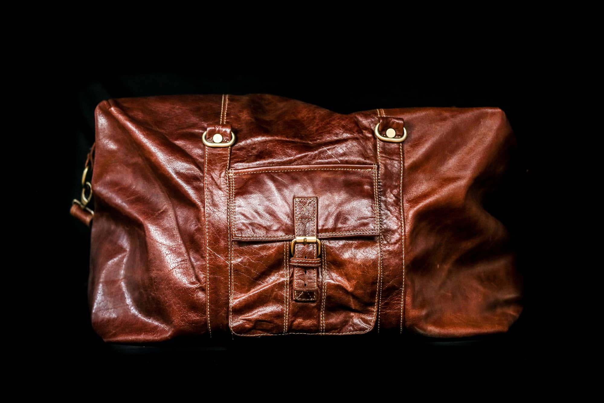 Rome Leather Luggage Carrier Bag