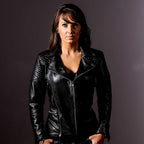 Dark Angel Ladies Leather Jacket Black