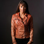 Ginger Leather Jacket for Women