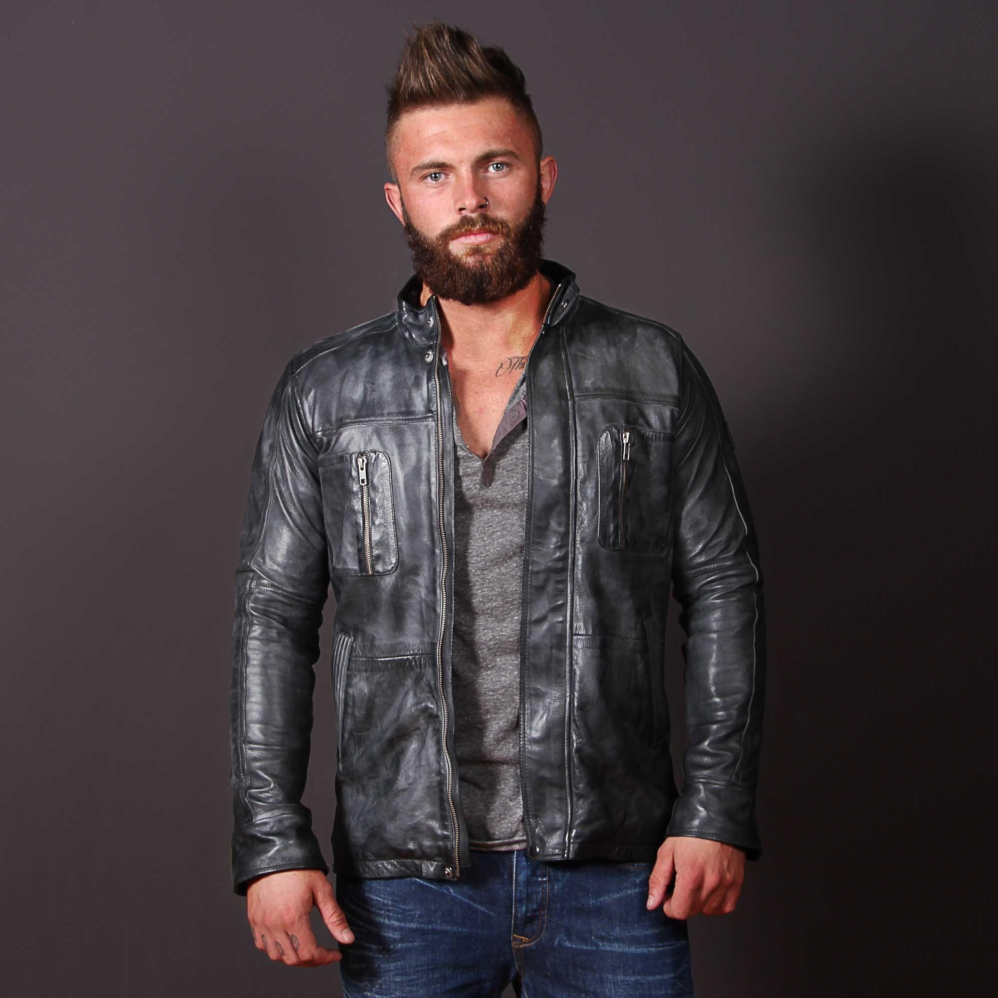 Men's Casual Fashion Leather Frost Jacket