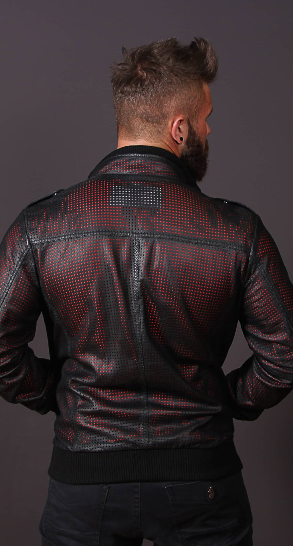 Men's Devil Perforated Summer Bomber Jacket