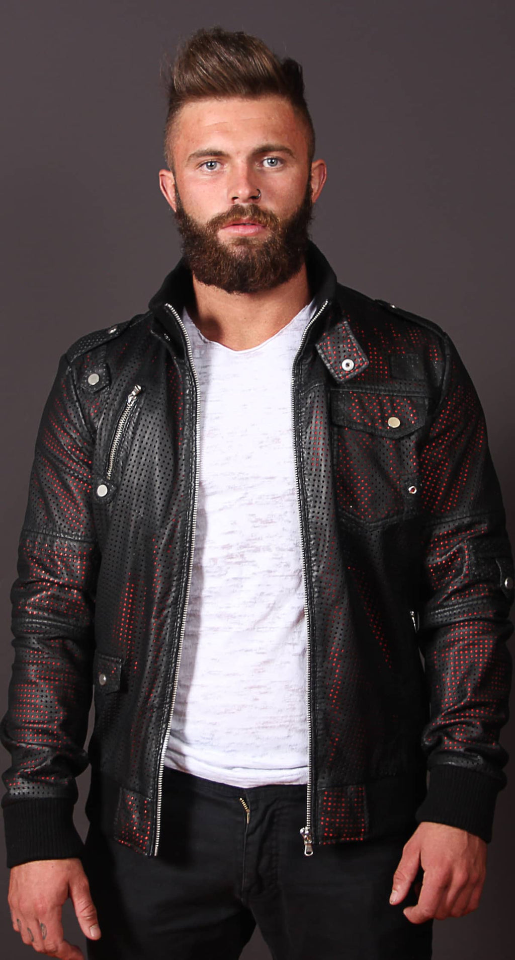 Men's Devil Perforated Summer Bomber Jacket