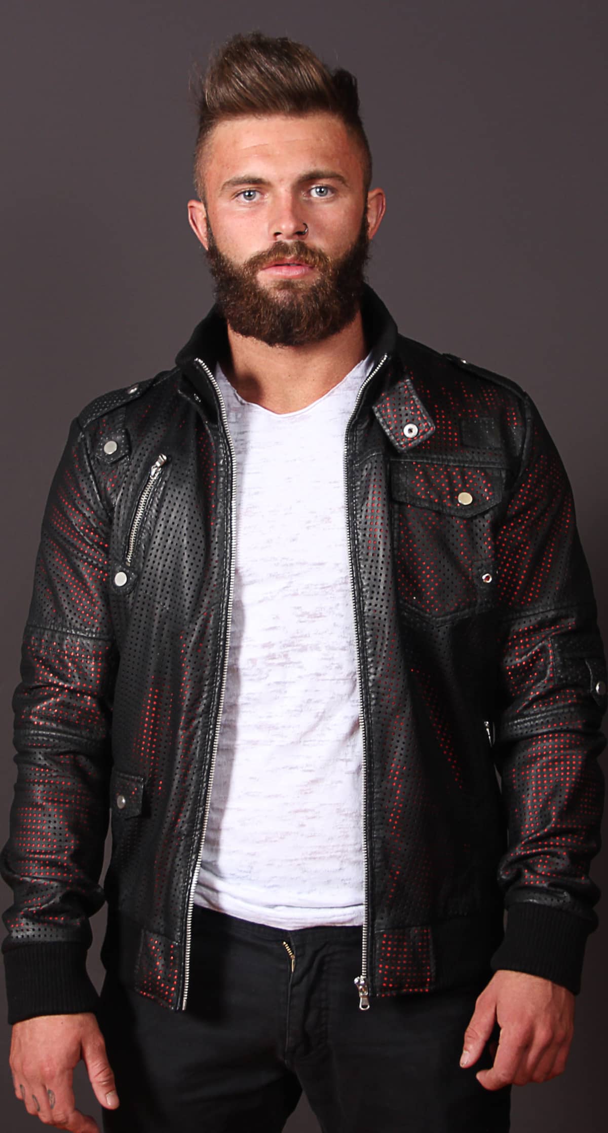 Men's Devil Perforated Summer Bomber Jacket