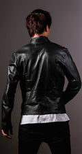 Men's Fashion Steel Leather Shirt Jacket
