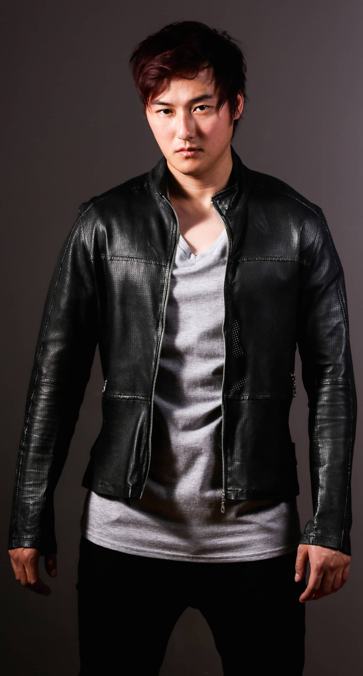 Men's Fashion Steel Leather Shirt Jacket