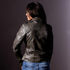 Paper Leather Spring Jacket Women