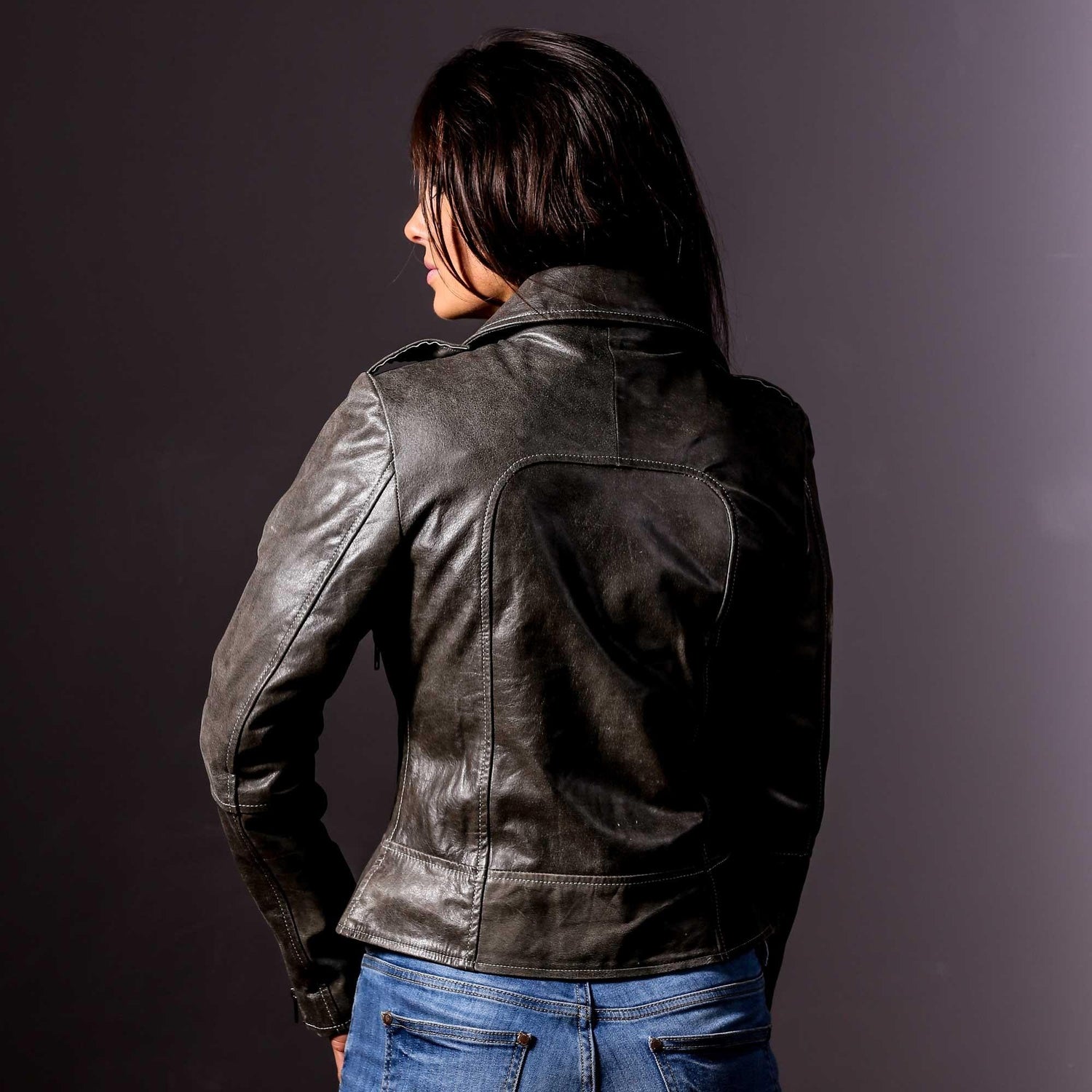 Paper Leather Spring Jacket Women