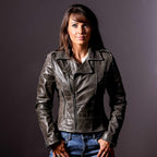 Paper Leather Spring Jacket Women