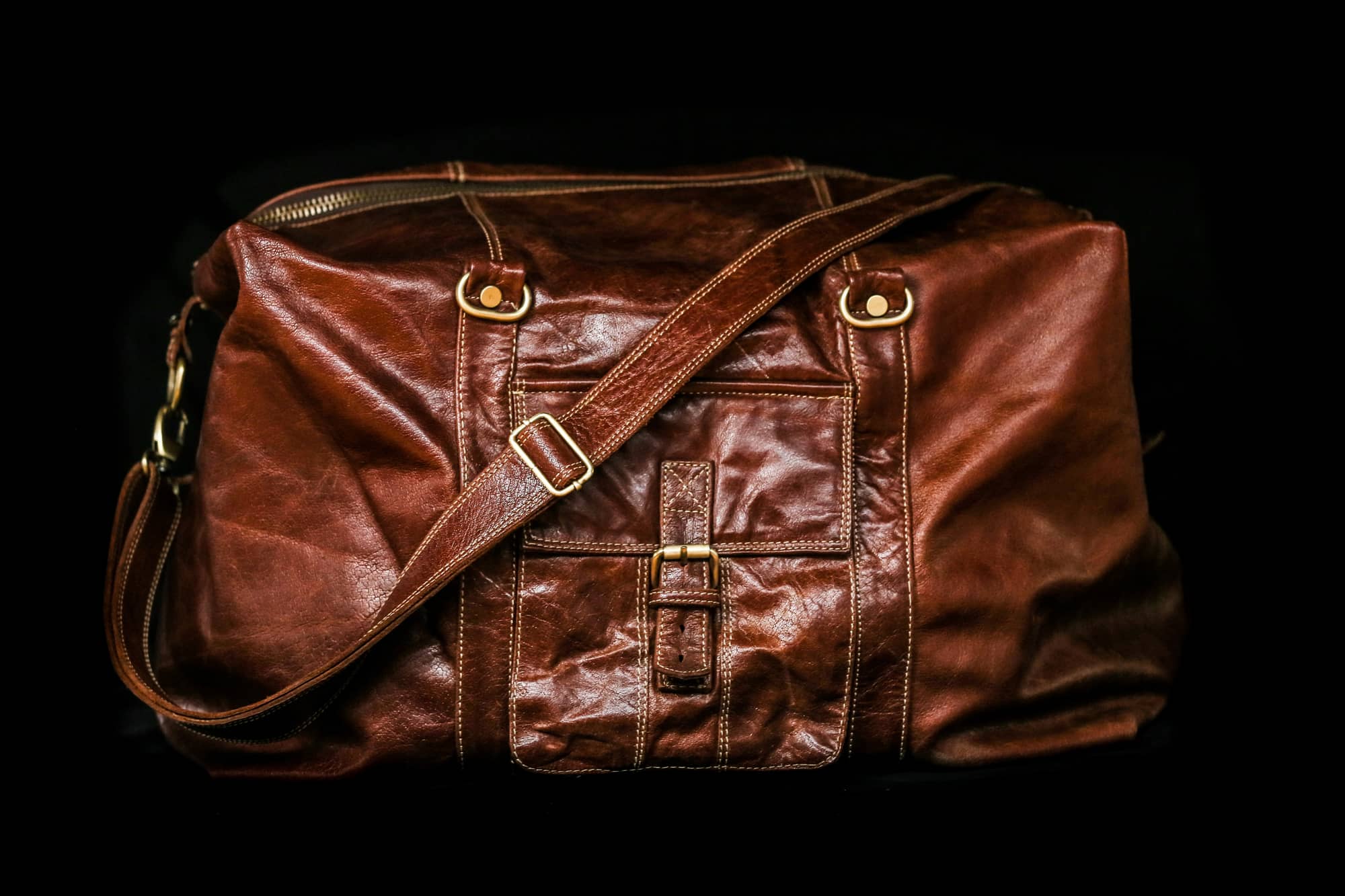 Rome Leather Luggage Carrier Bag